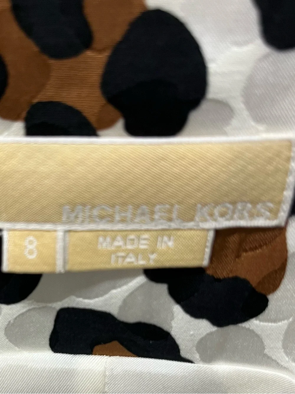 Michael Kors Collection Cotton Blend Sleeveless Leopard Sheath Dress From Italy